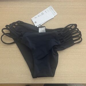 Voda Swim Women's Black Strappy Swim Bottoms Size Small NWT